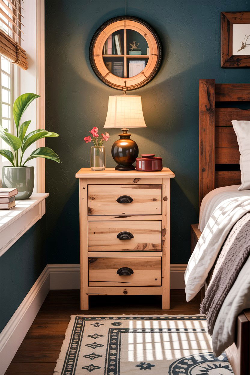 Small Space Rustic Nightstand - 30 bedroom rustic nightstands