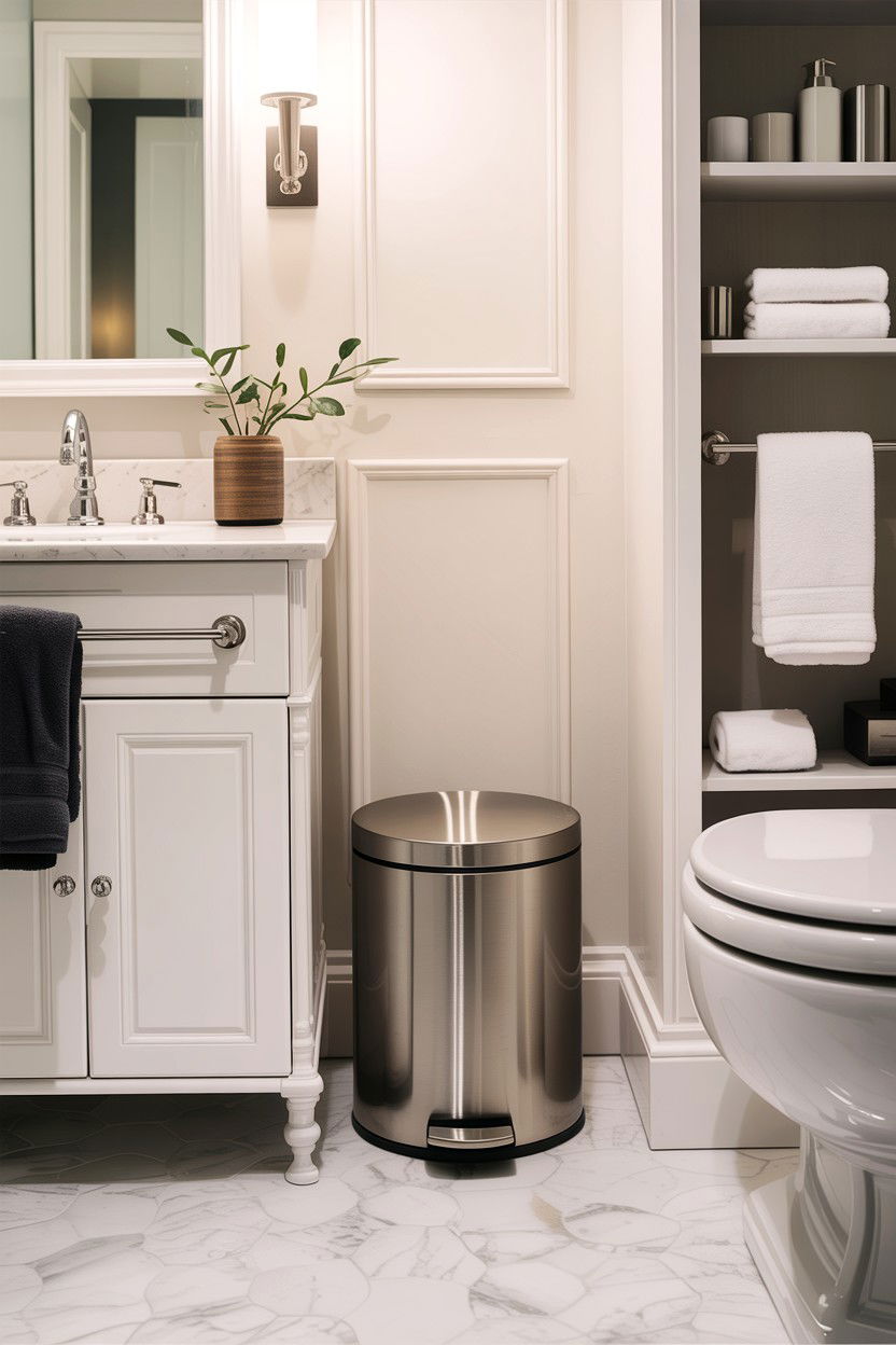 Small Trash Can - 30 bathroom accessories ideas