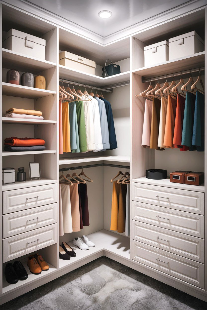 Small Walk In Closet Layout - 30 bedroom walk-in closet ideas