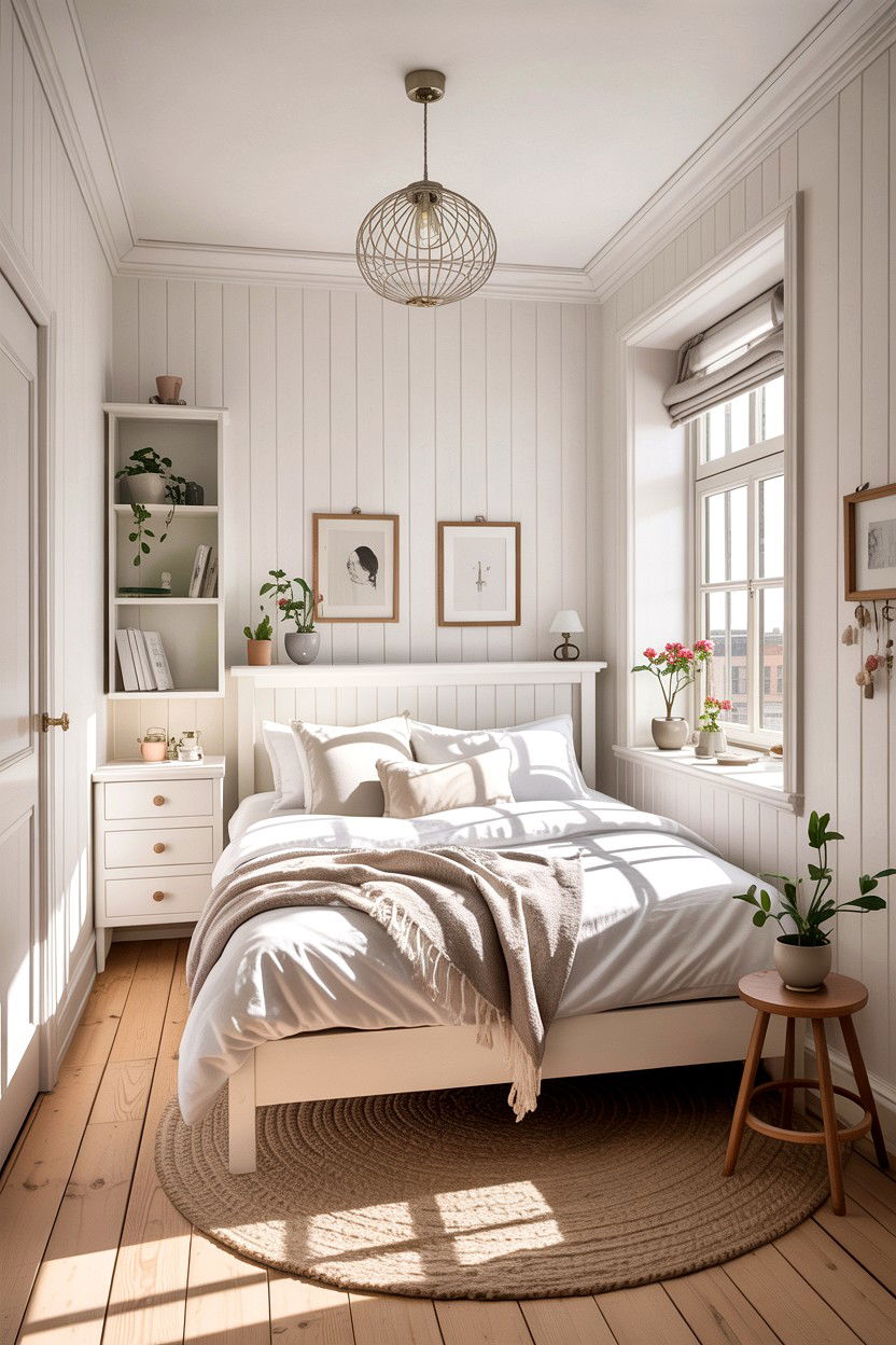 Small White Scandinavian Bedroom Layout - 30 scandinavian white bedroom ideas