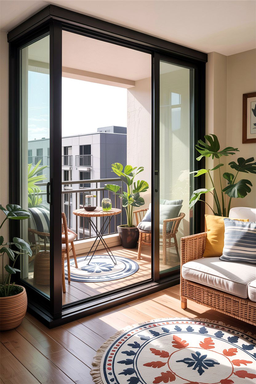 Small balcony integration - 30 condo living room ideas