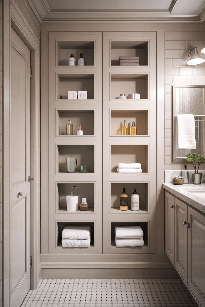 Small bathroom storage alcove - 30 bathroom alcove ideas