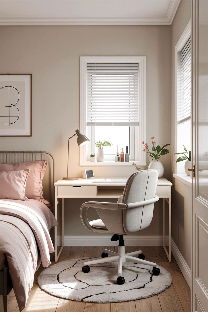 Small bedroom desk - 30 bedroom workspace ideas