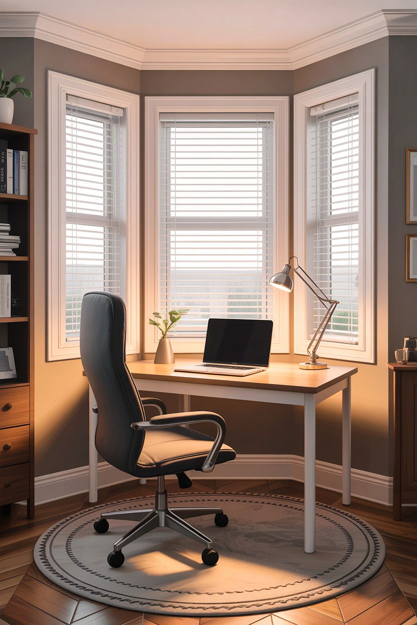 Small bedroom desk - 30 bedroom bay window ideas