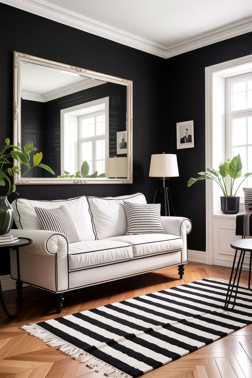 Small black and white living room - 30 black and white living room ideas
