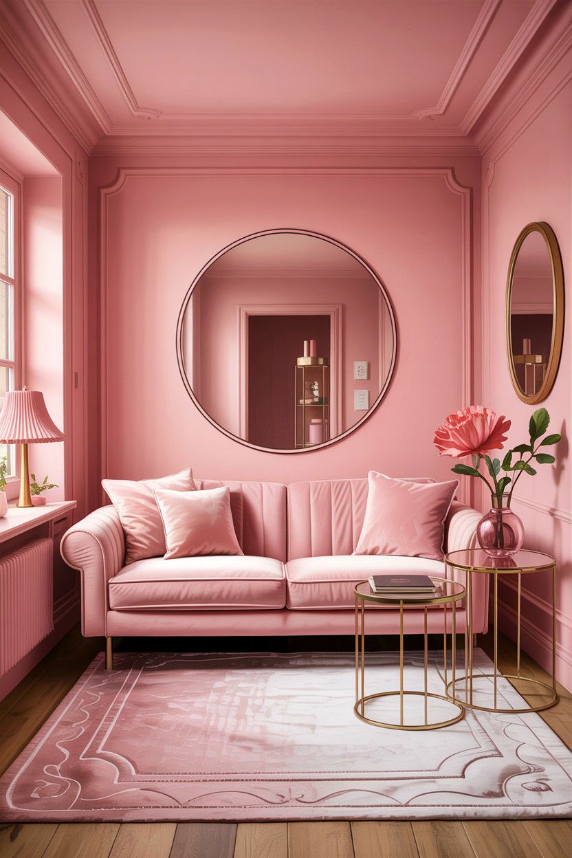 Small blush pink living room - 30 blush pink living room ideas