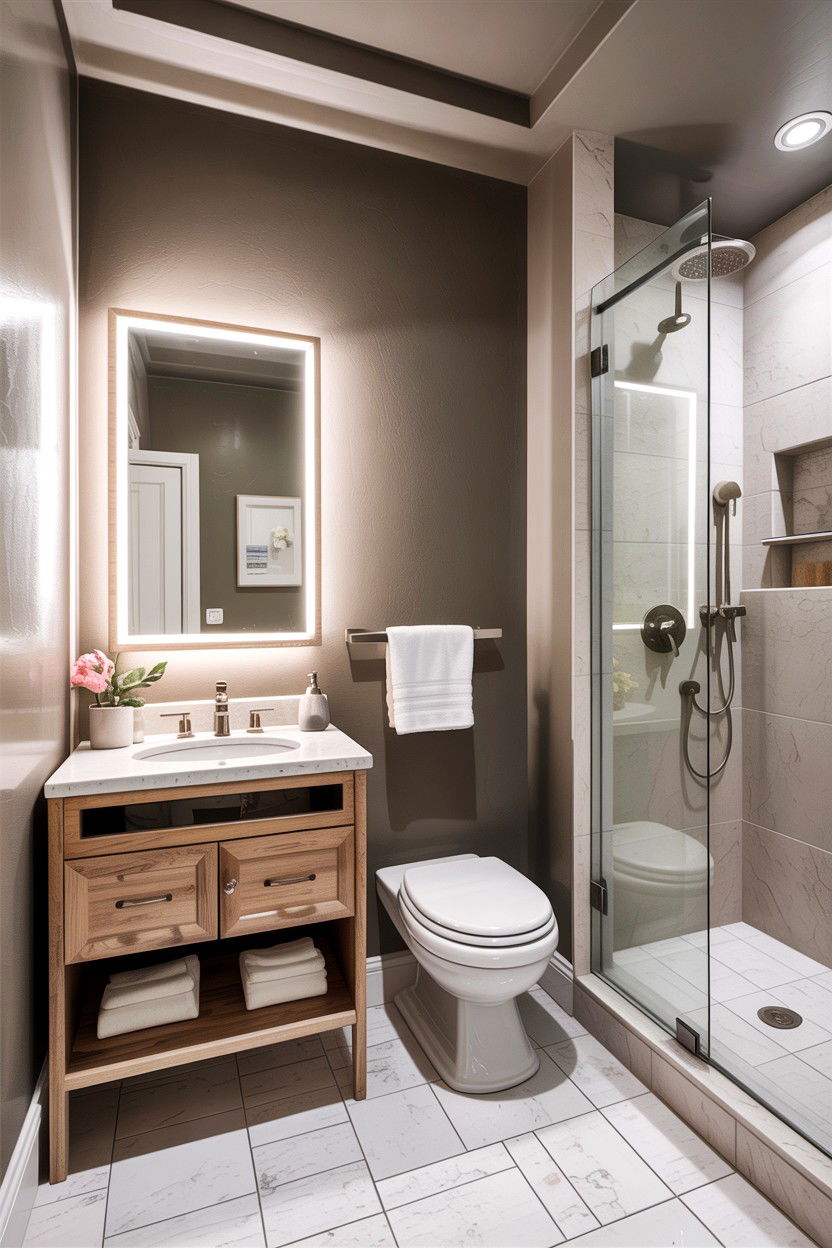 Small greige bathroom - 30 greige bathroom ideas