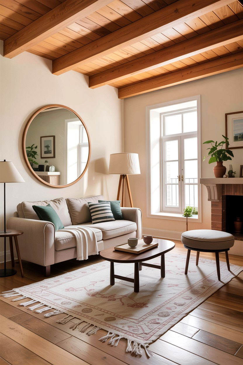 Small living room beams - 30 living room exposed rafter ideas