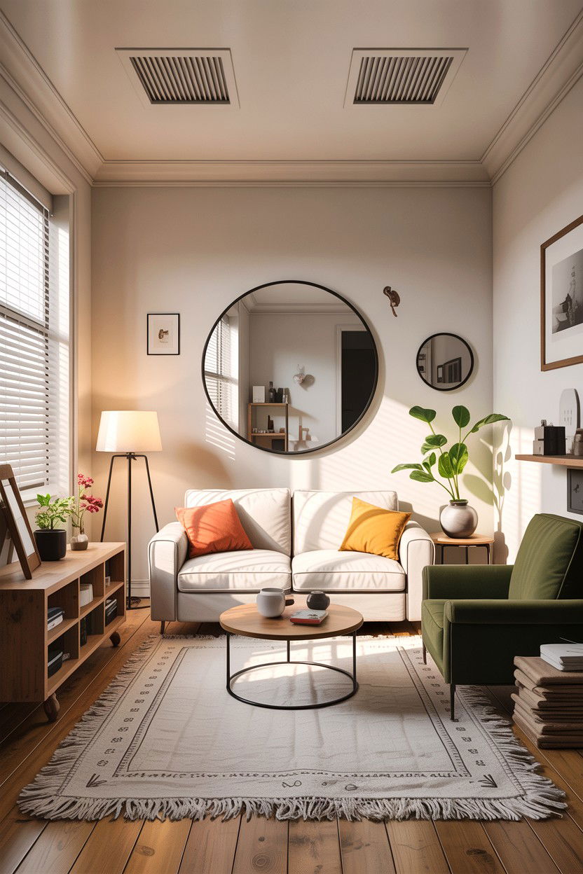 Small living room industrial vents - 30 exposed ductwork living room ideas