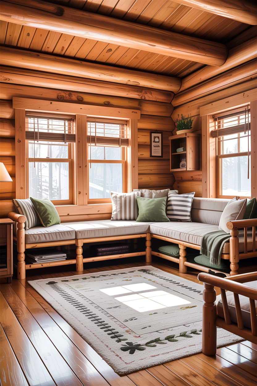 Small log cabin living room - 30 cabin living room ideas