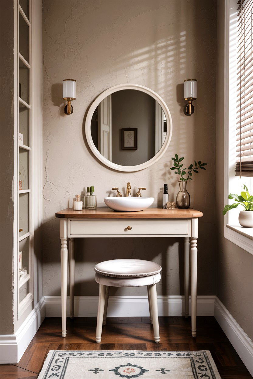 Small space vintage vanity - 30 bedroom vintage vanity ideas