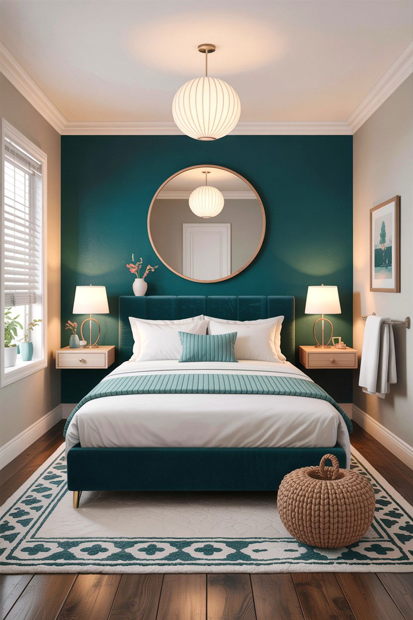 Small teal bedroom - 30 teal bedroom decor ideas