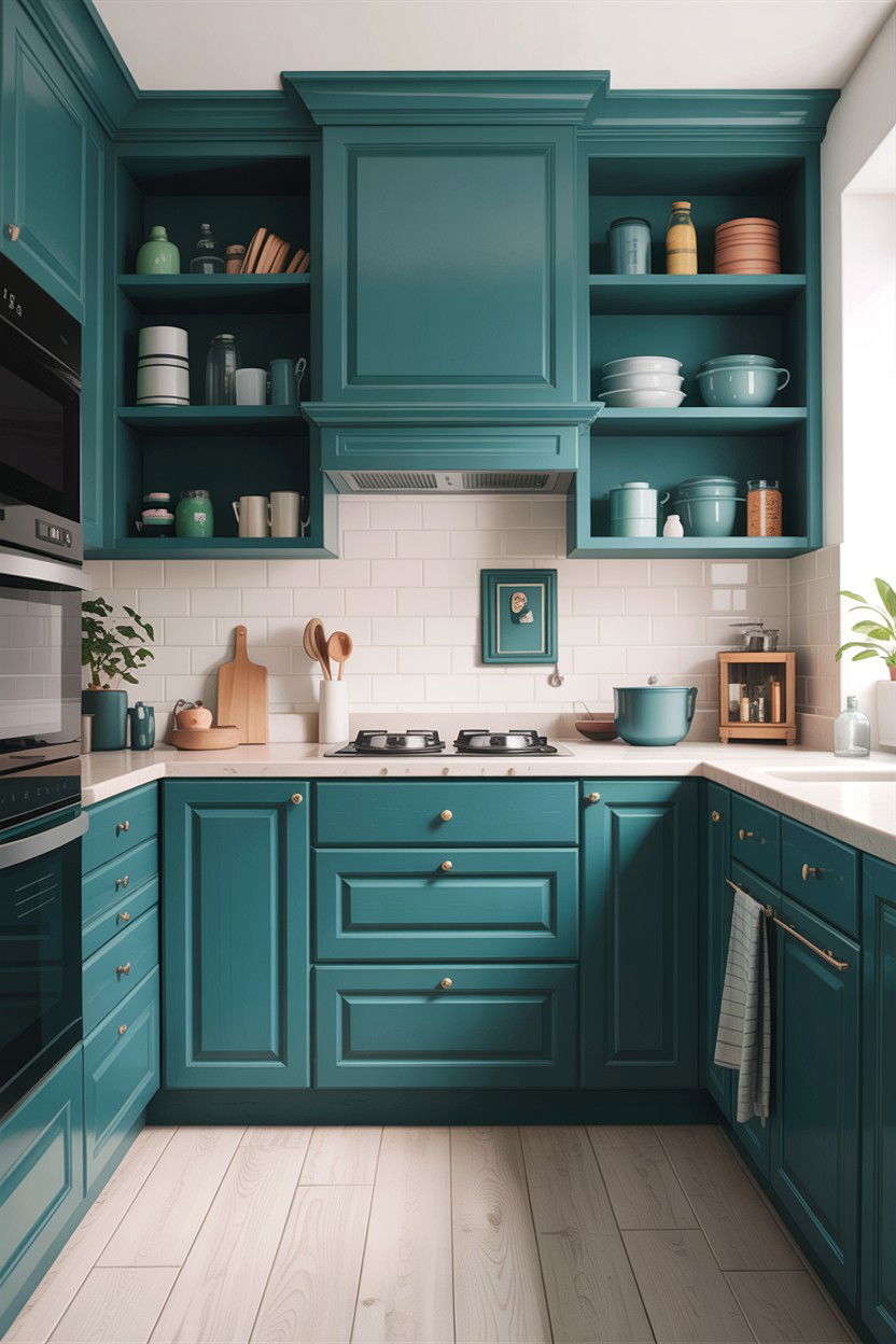 Small teal kitchen - 30 teal kitchen design ideas