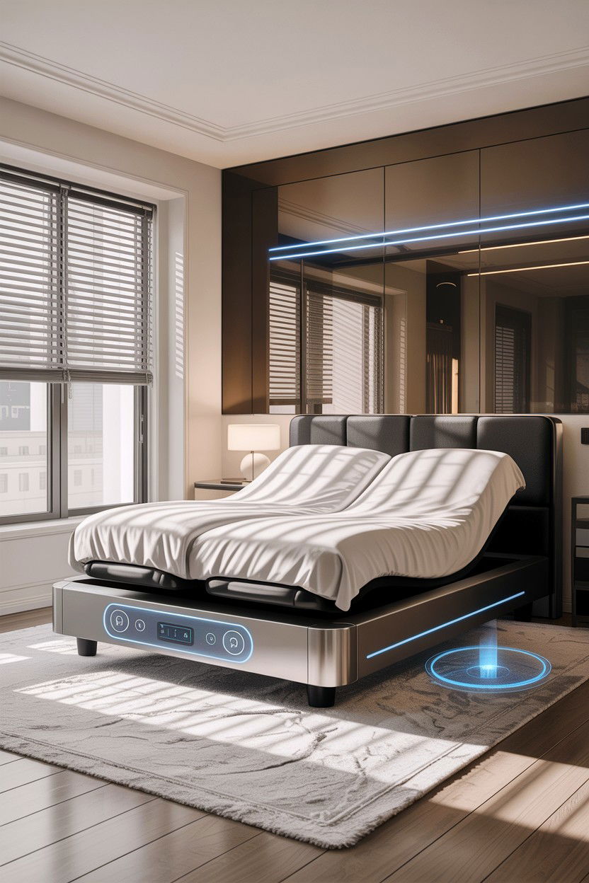 Smart Adjustable Bed With App Control - 30 bedroom adjustable beds