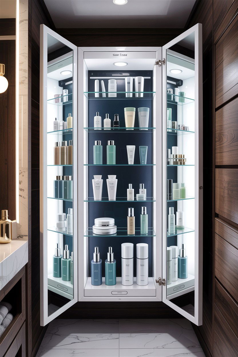 Smart Medicine Cabinet - 30 bathroom automation ideas