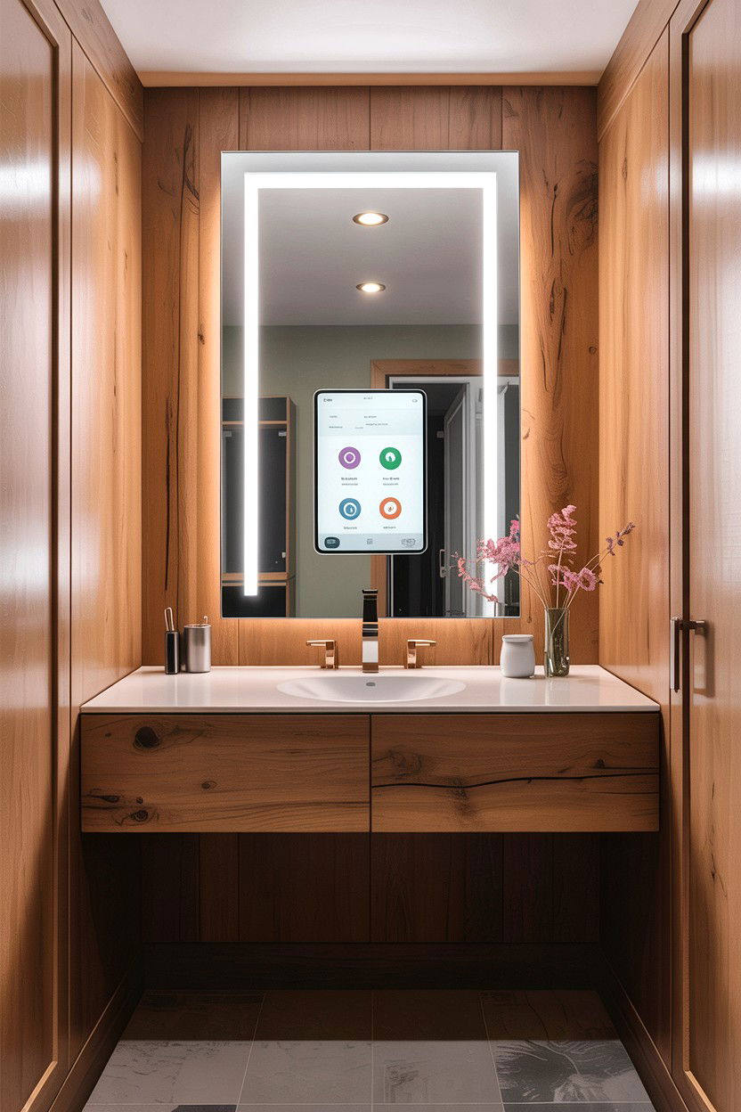 Smart Mirror - 30 bathroom automation ideas