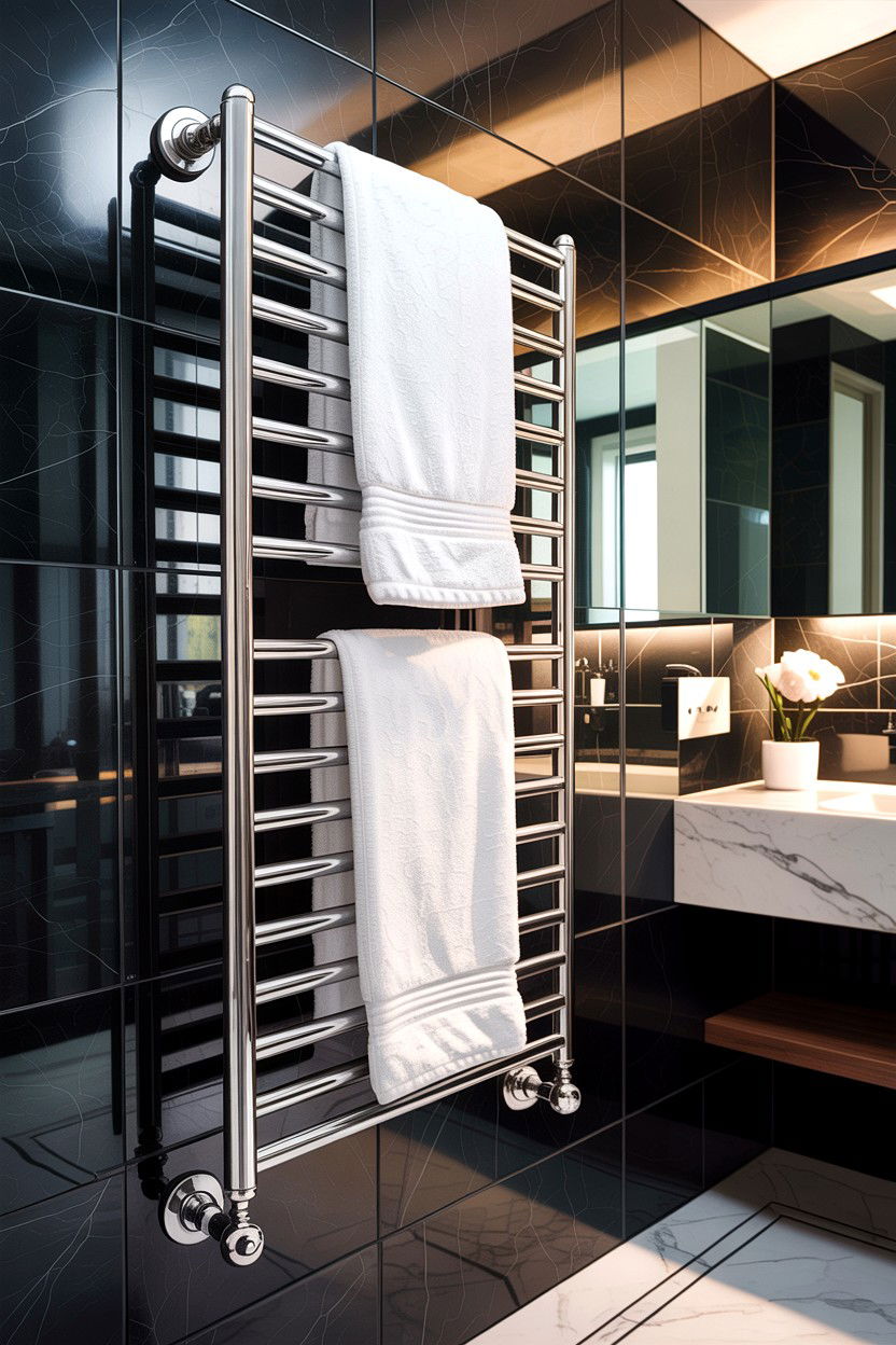Smart Towel Warmer - 30 bathroom automation ideas