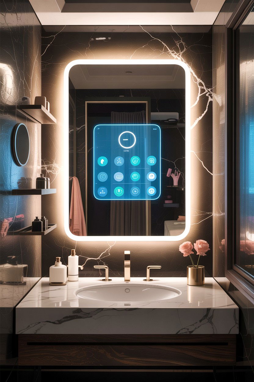 Smart backlit mirror - 30 backlit bathroom mirror ideas