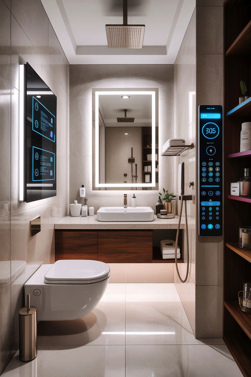 Smart bathroom technology - 30 bathroom design ideas