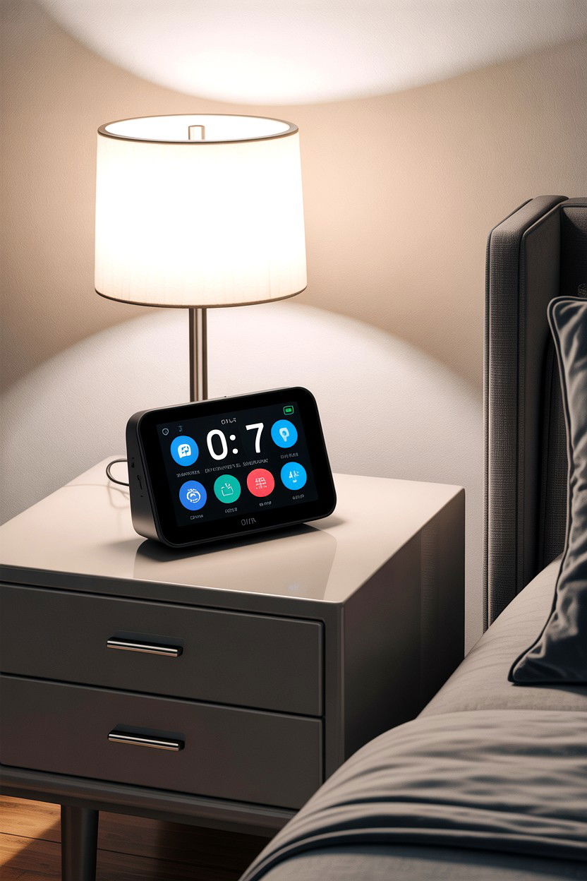 Smart bedside clock - 30 bedroom clock ideas