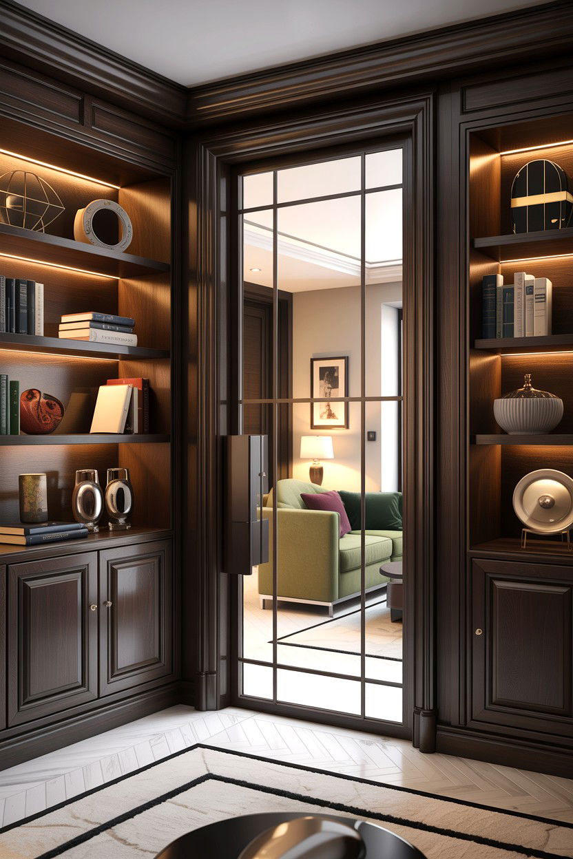 30 Elegant Living Room Glass Doors to Open Your Space