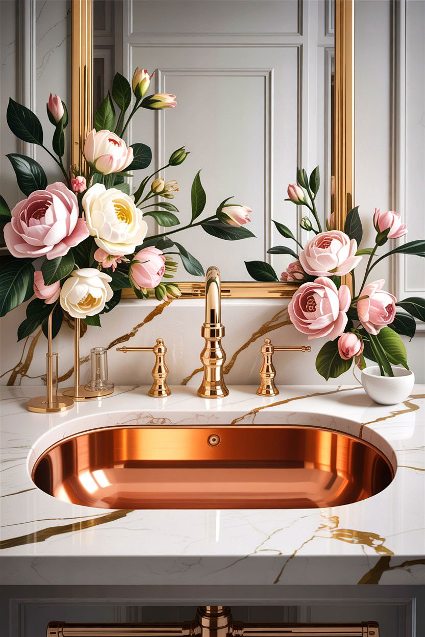 Smooth Polished Copper Sink - 30 copper sink ideas