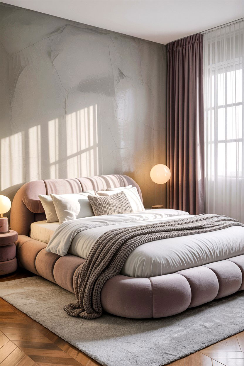 Soft Concrete Bedroom - 30 concrete wall bedroom ideas