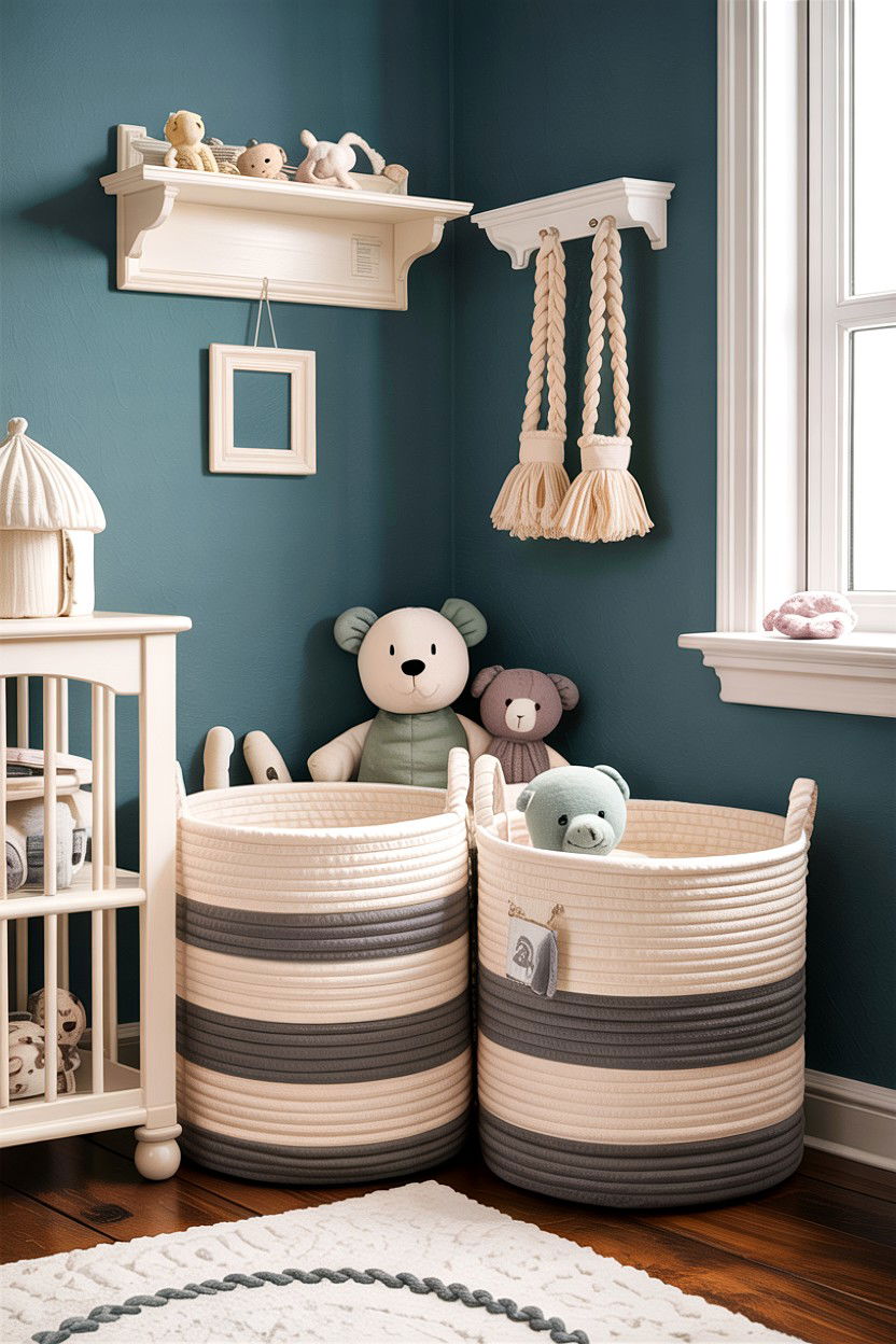 Soft Cotton Rope Bins - 30 bedroom storage bins