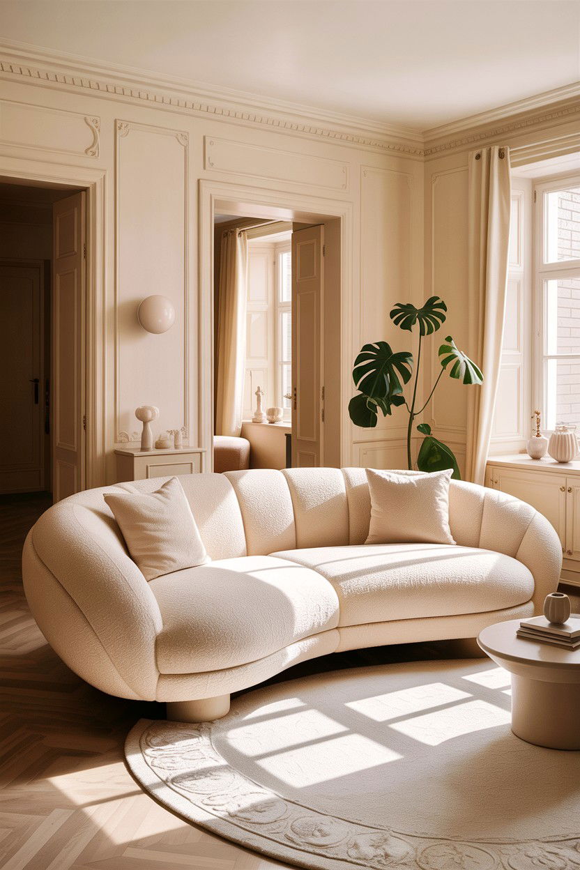 Soft Cream Living Room - 30 scandinavian cream living room ideas