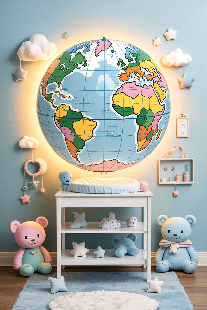 Soft Glow Nursery Globe - 30 bedroom globes