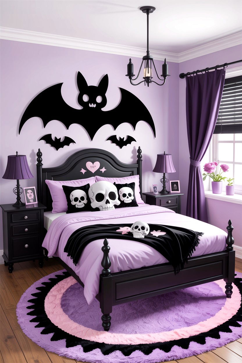Soft Goth Kawaii Bedroom - 30 kawaii bedroom ideas