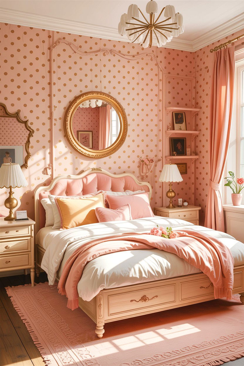 30 Playful Bedroom Polka Dot Walls for a Fun Vibe