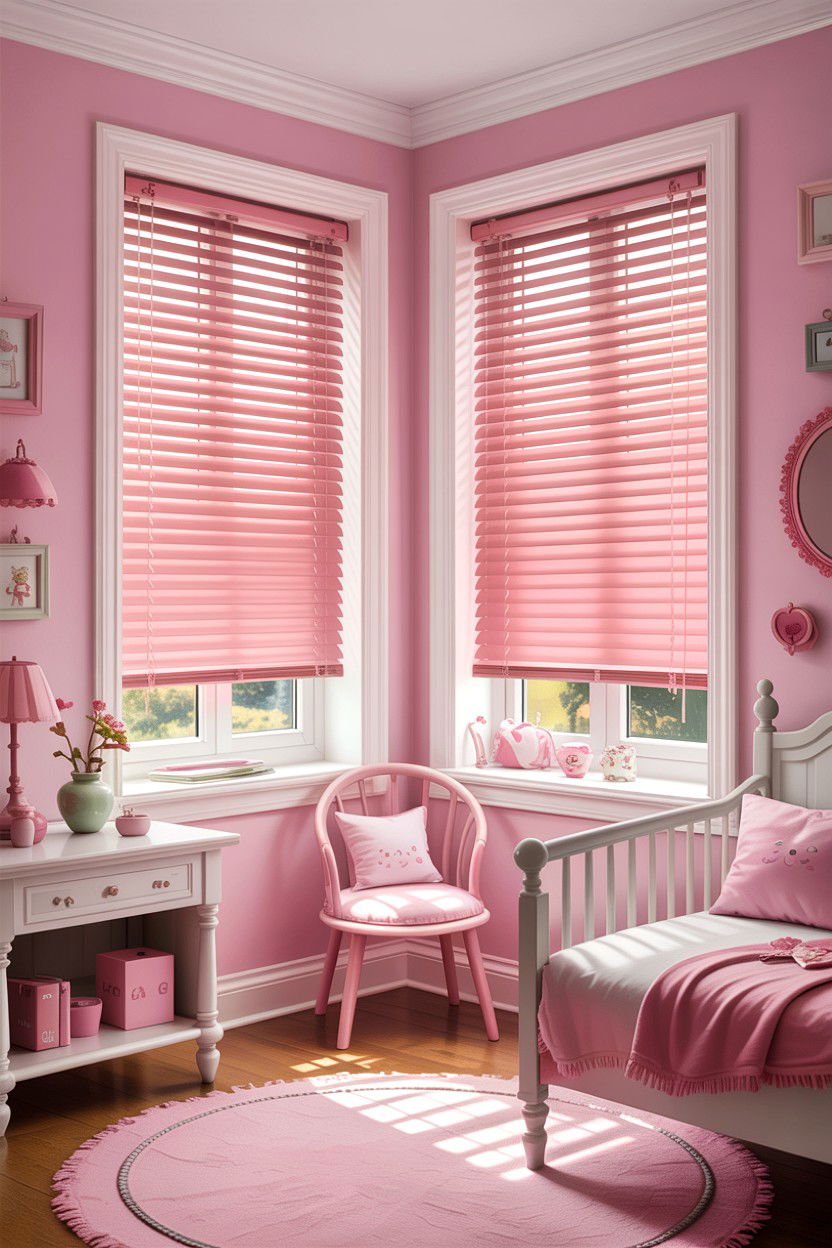 Soft Pink Venetian Blinds - 30 bedroom venetian blinds