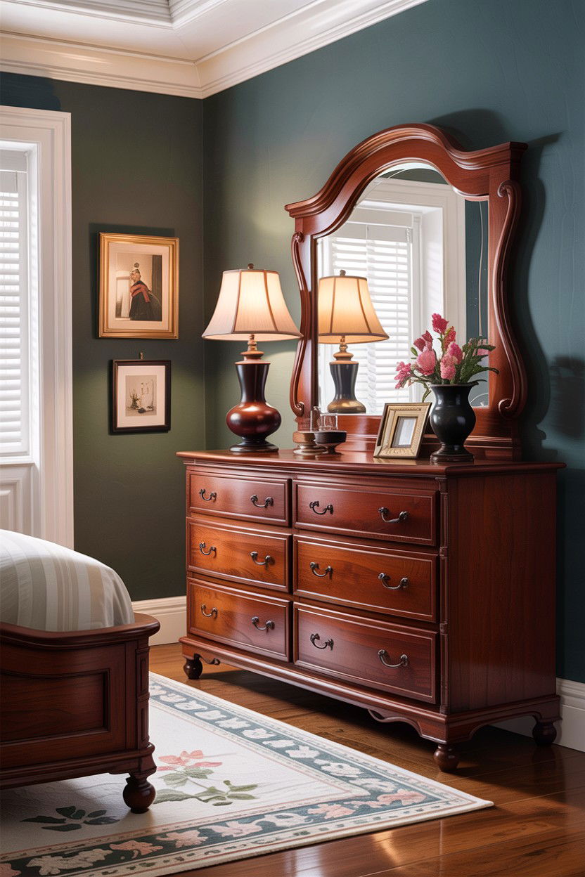 Solid cherry wood dresser - 30 bedroom wood dressers