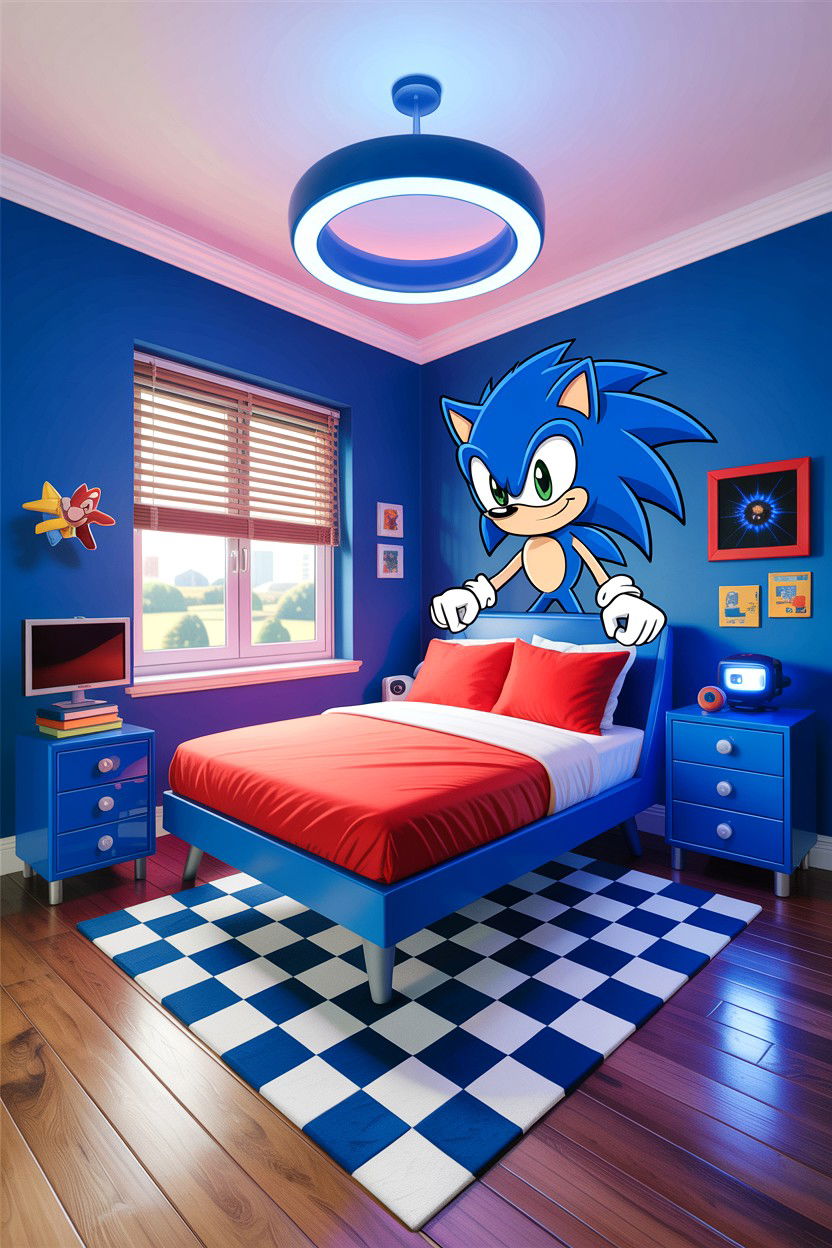 Sonic The Hedgehog Bedroom - 30 character home bedroom ideas