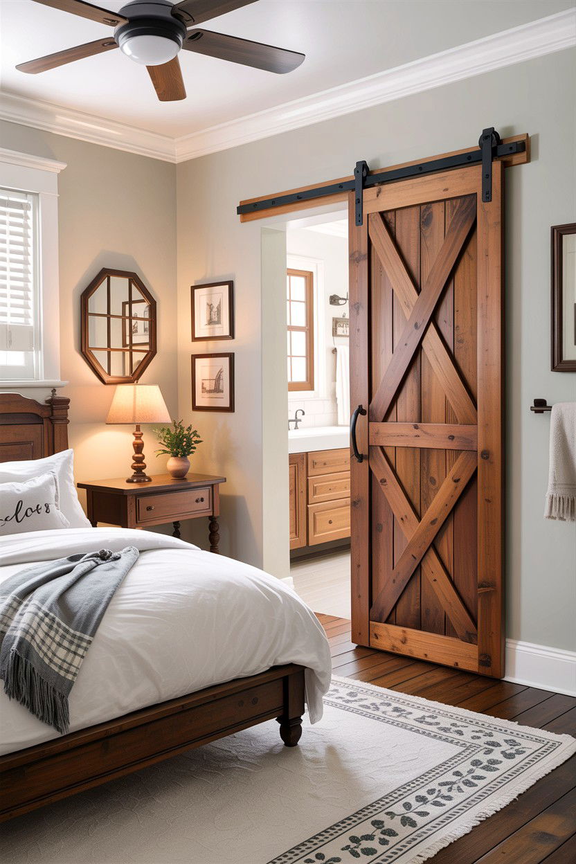 Southern barn door bedroom - 30 Southern bedroom ideas
