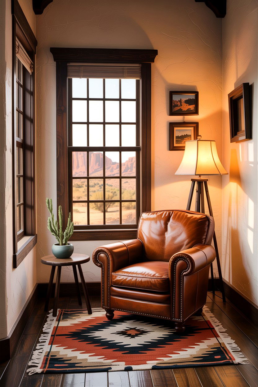 Southwestern corner nook - 30 Southwestern living room ideas