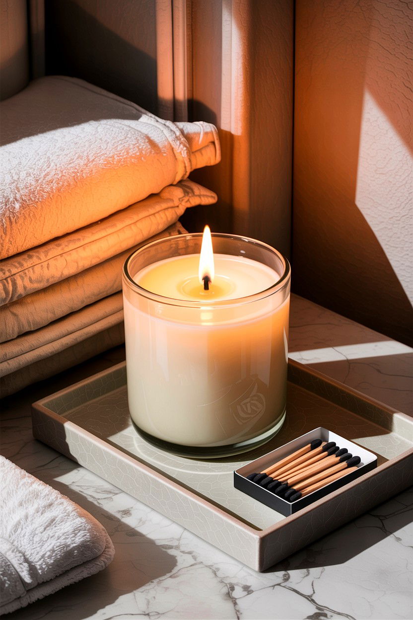 Soy Wax Candle - 30 guest bathroom essentials