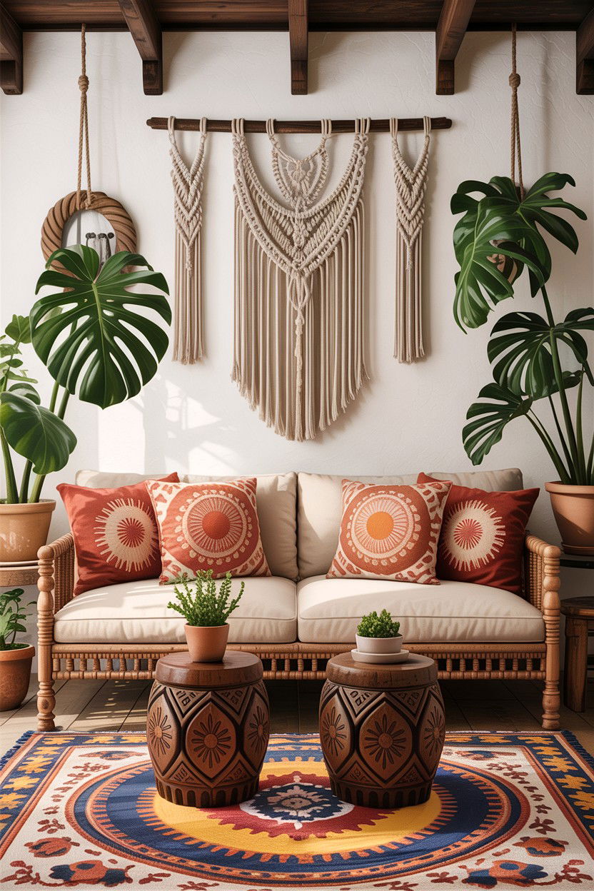 Spanish Bohemian Living Room - 30 living room Spanish furniture ideas