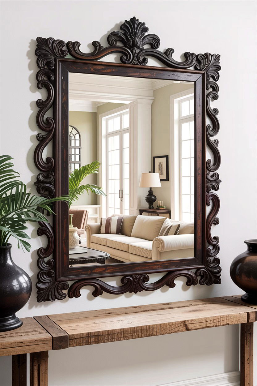 Spanish Colonial Wall Mirror - 30 living room Santa Fe furniture ideas