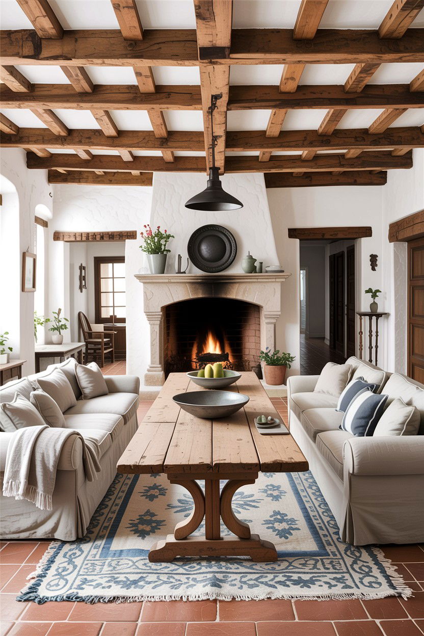 Spanish Farmhouse Living Room - 30 living room Spanish furniture ideas