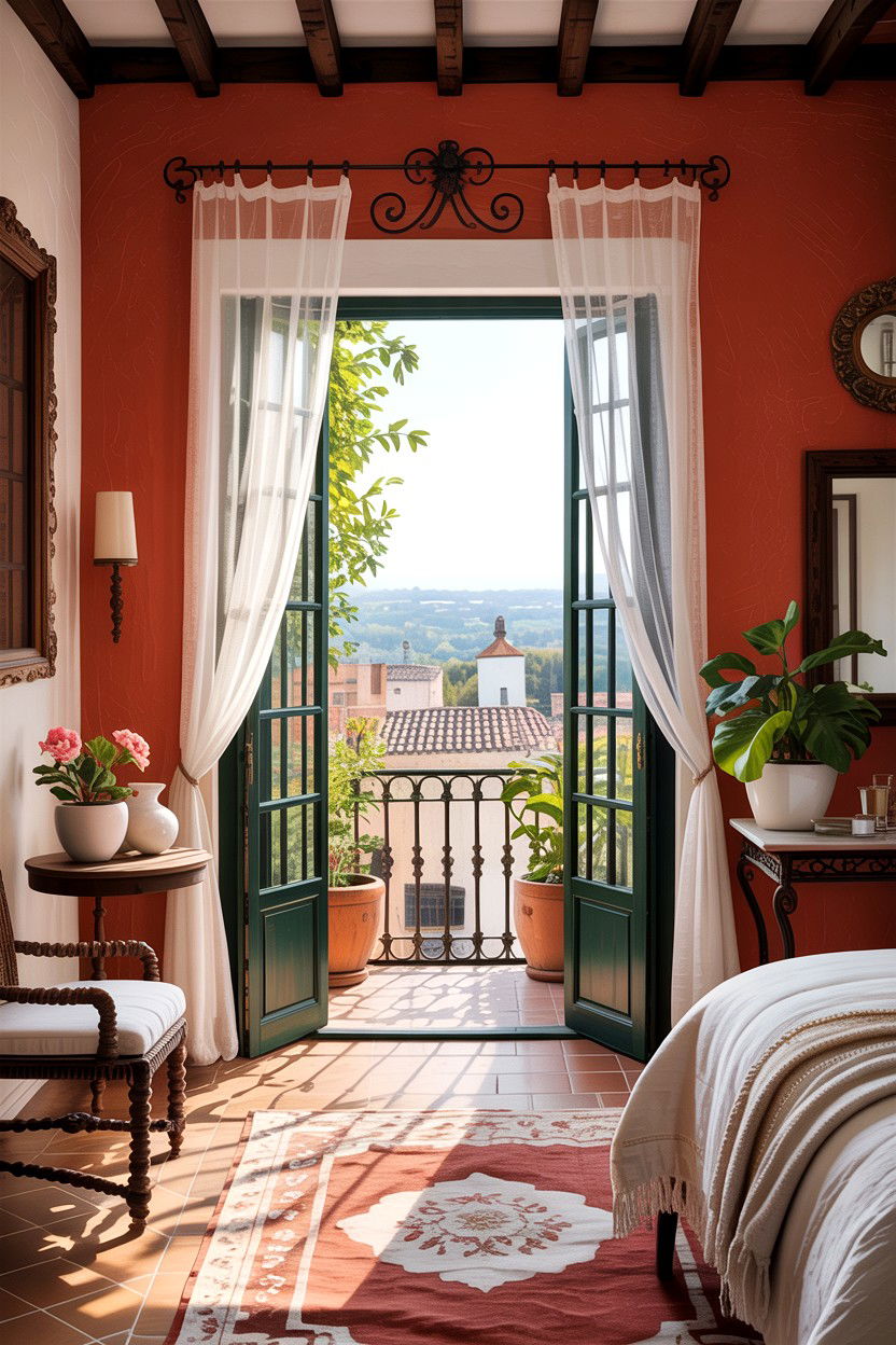 Spanish Style Juliet Balcony Bedroom - 30 Spanish bedroom ideas