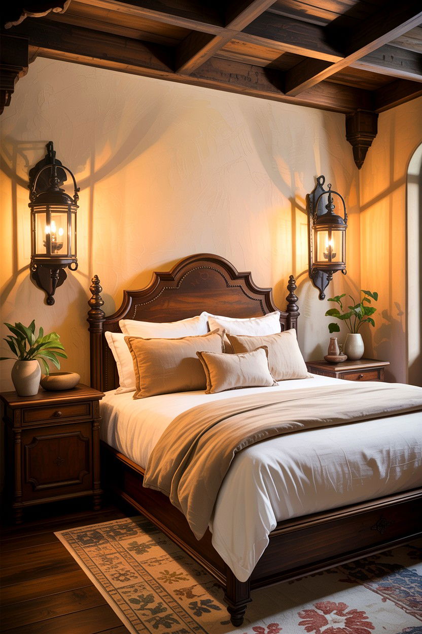Spanish Style Wall Sconce Bedroom - 30 Spanish bedroom ideas