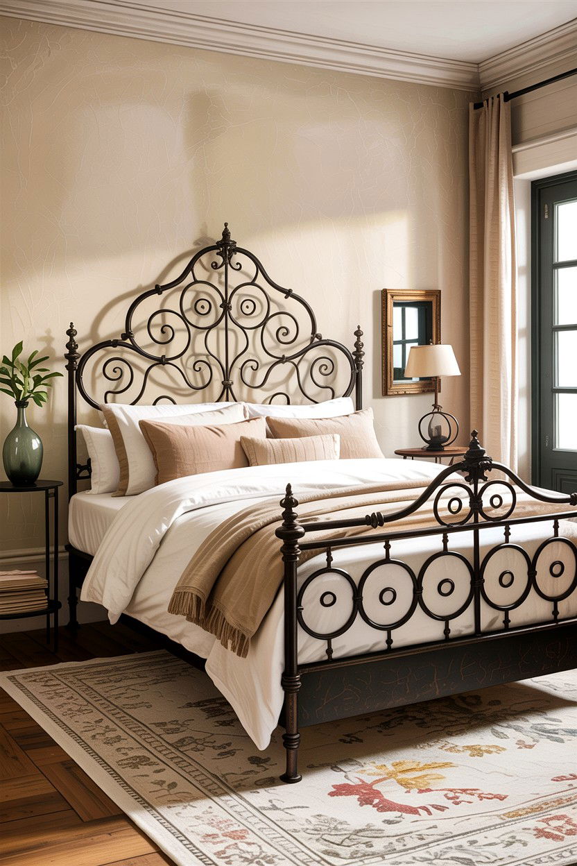 Spanish Style Wrought Iron Bed - 30 Spanish bedroom ideas