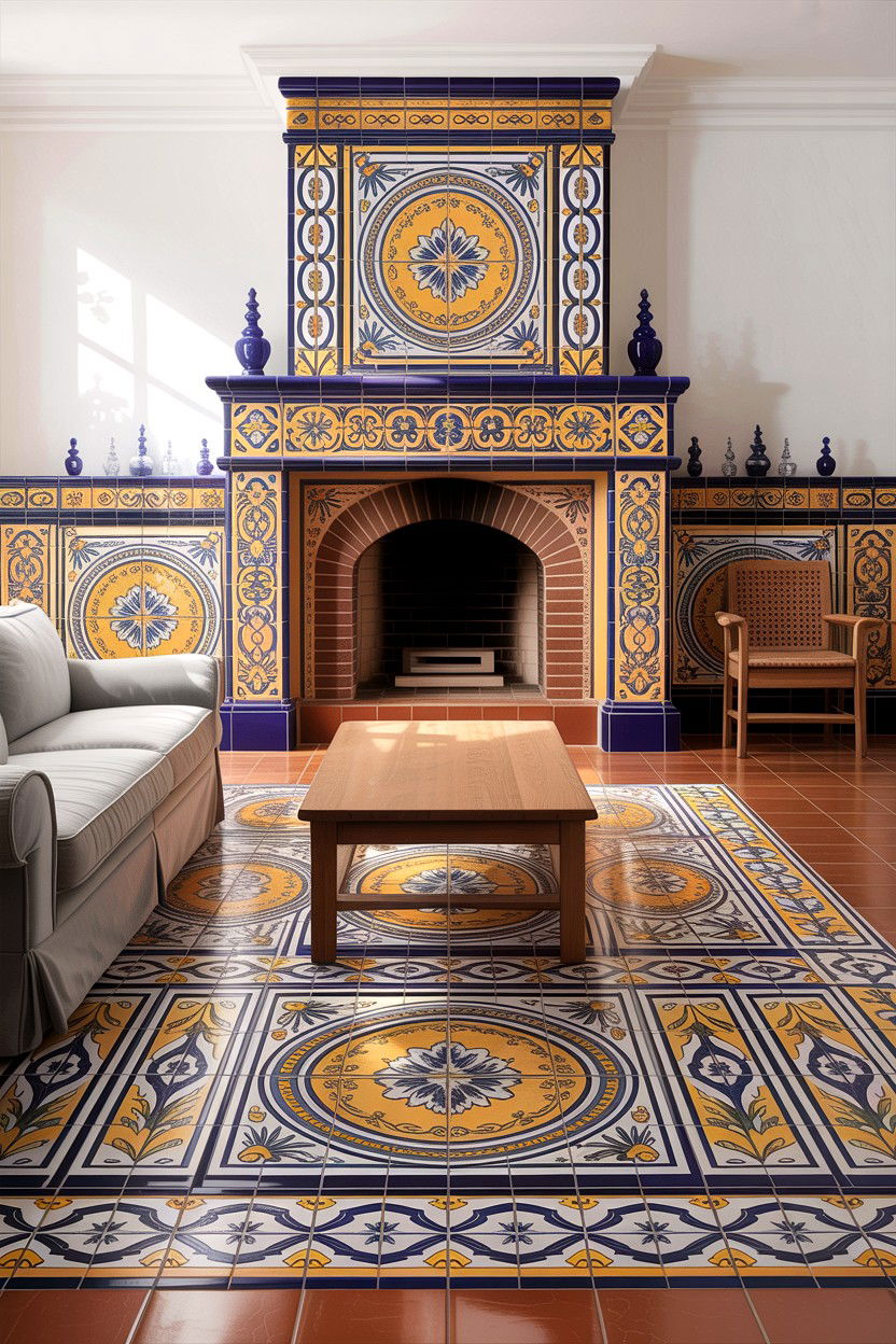 Spanish Tiled Living Room - 30 living room Spanish furniture ideas