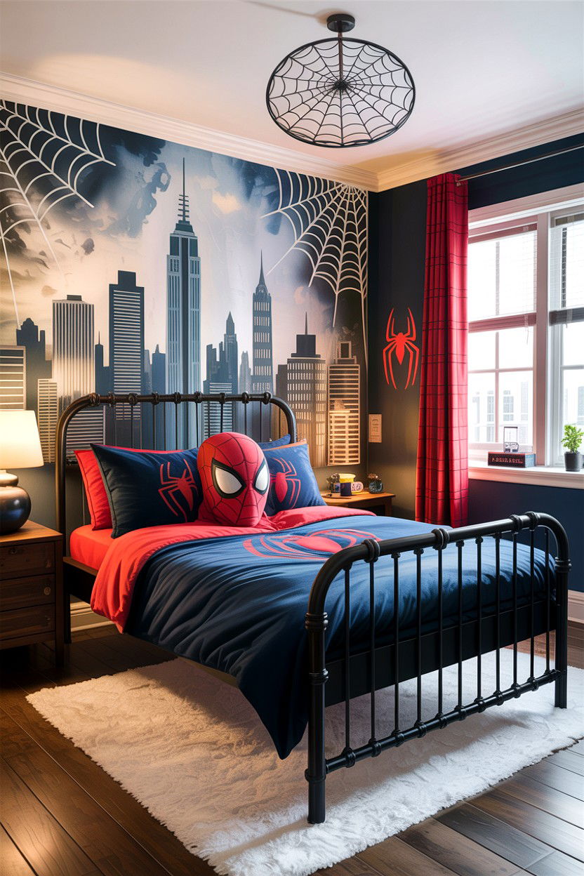 Spider Man Bedroom - 30 character home bedroom ideas