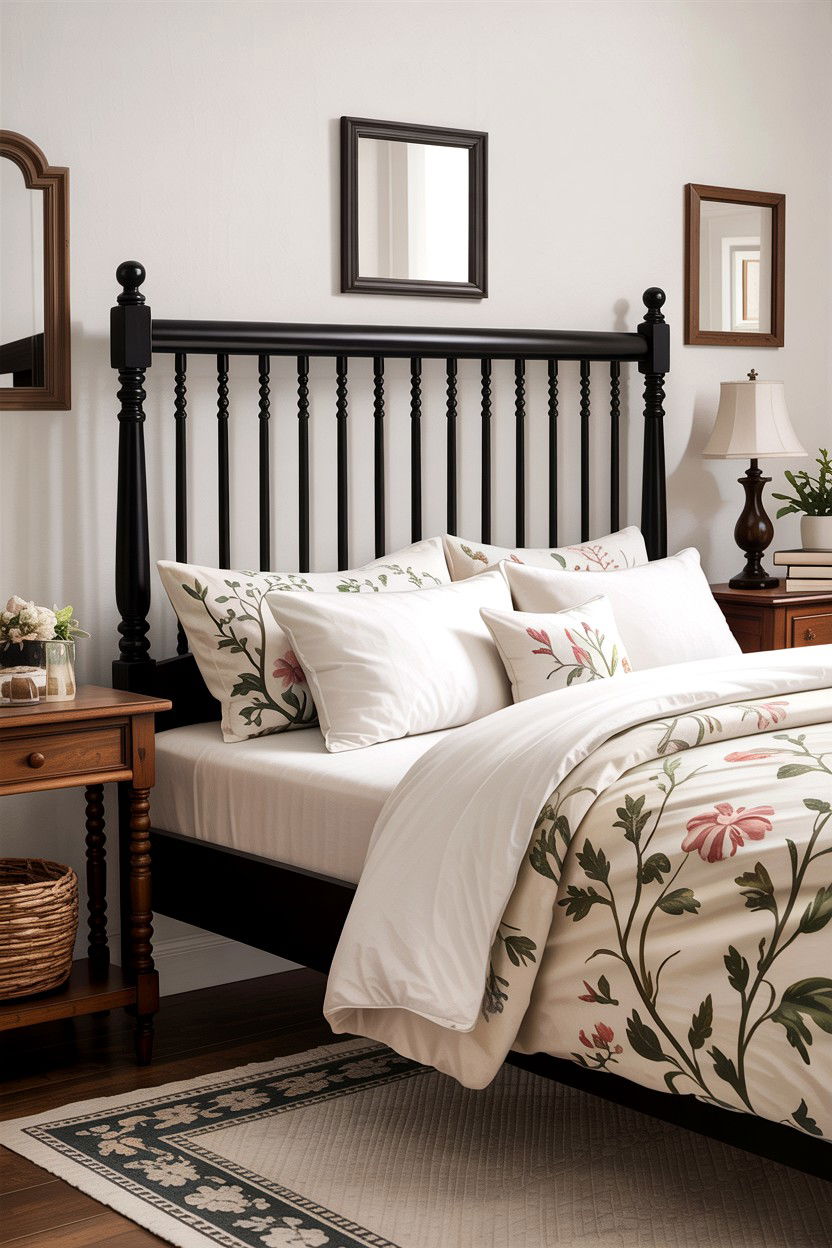 Spindle Wood Headboard - 30 bedroom headboards
