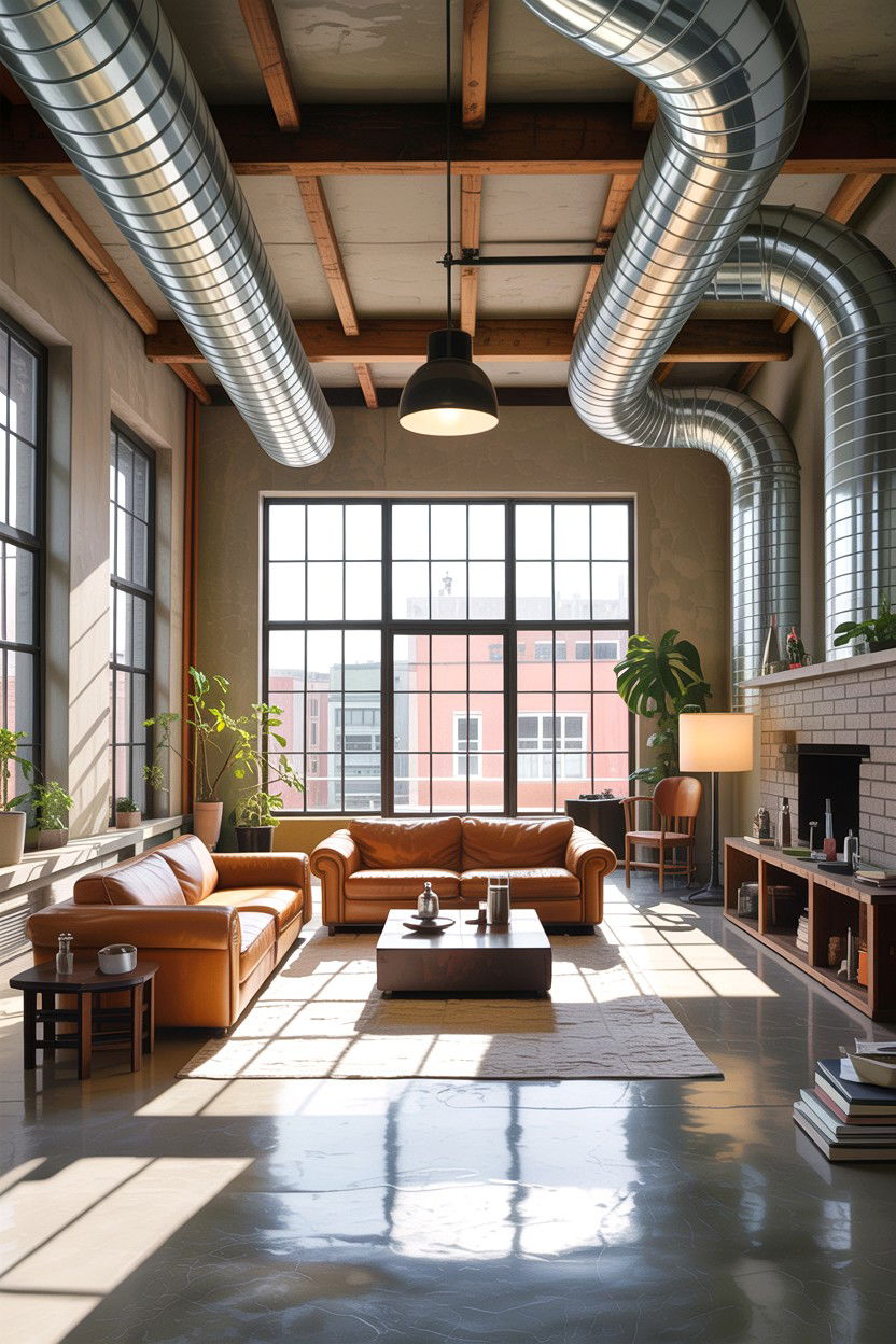 30 Stylish Exposed Ductwork Living Room Ideas to Try