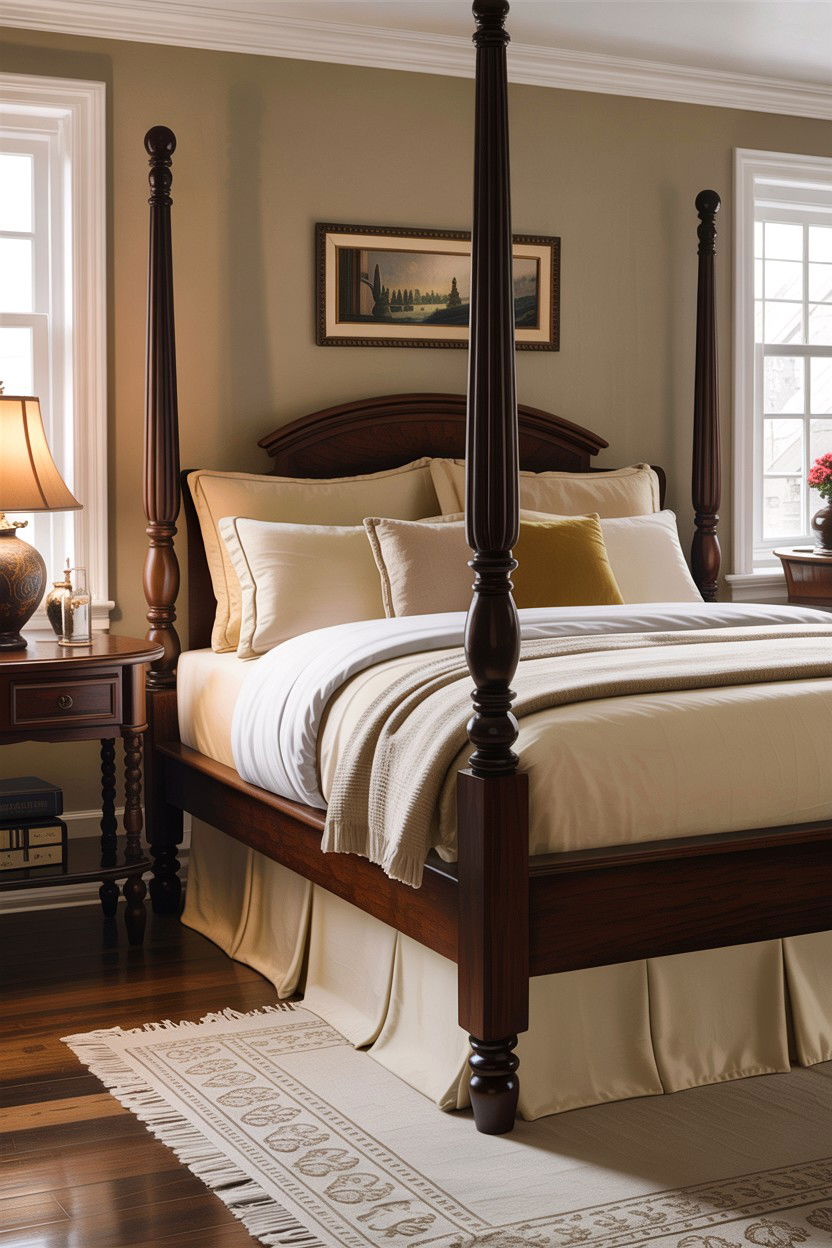 Split Corner Bed Skirt For Poster Bed - 30 bedroom bed skirts