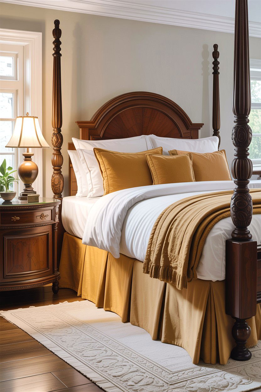 Split Corner Bed Skirt - 30 bedroom dust ruffles